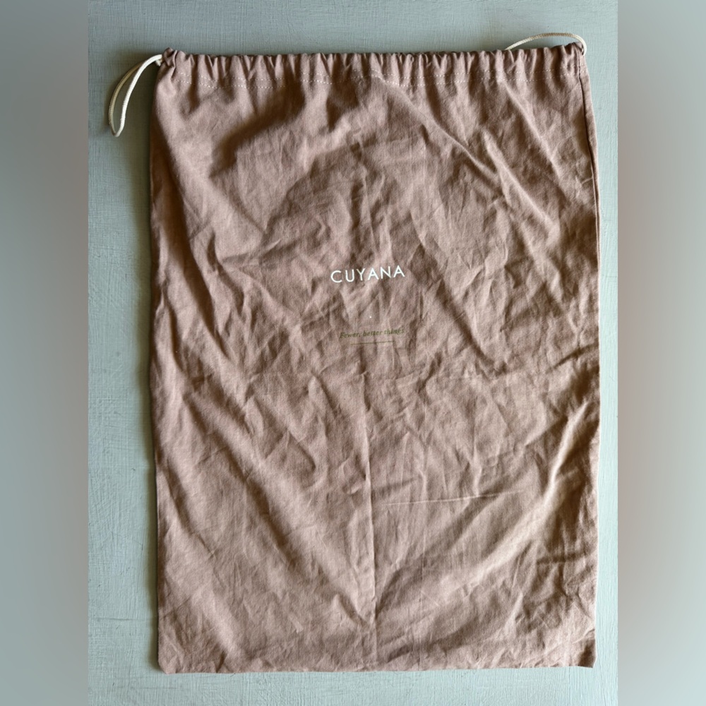 Large Cuyana Linen Cotton Dust String Bag